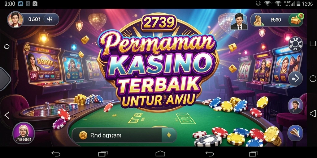 Gameplay mendebarkan dalam aplikasi Kasino 2739 yang penuh warna.