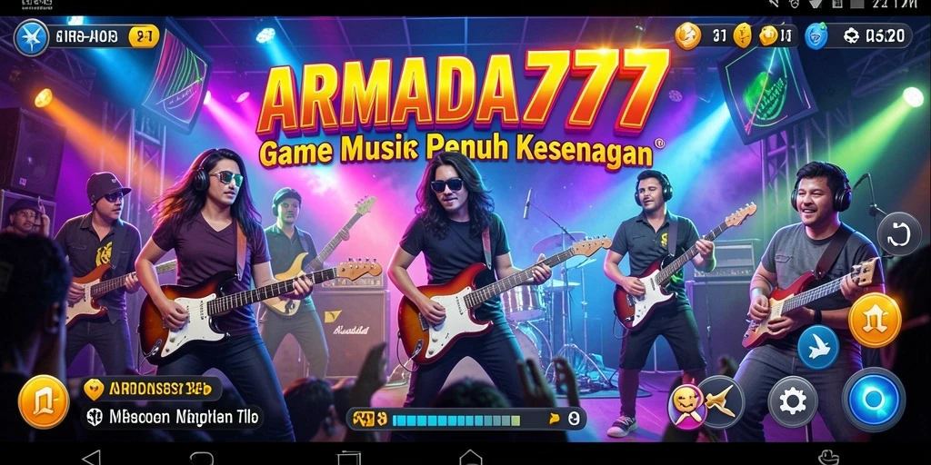 Screenshot dari gameplay <strong>ARMADA777</strong> menampilkan aksi seru pemain musik.