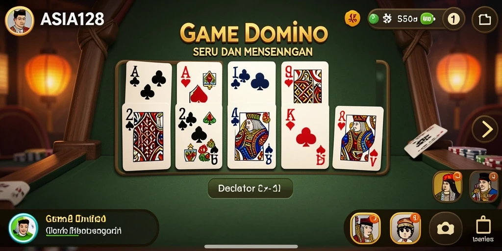 Tampilan gameplay Domino seru dan penuh tantangan di ASIA128.