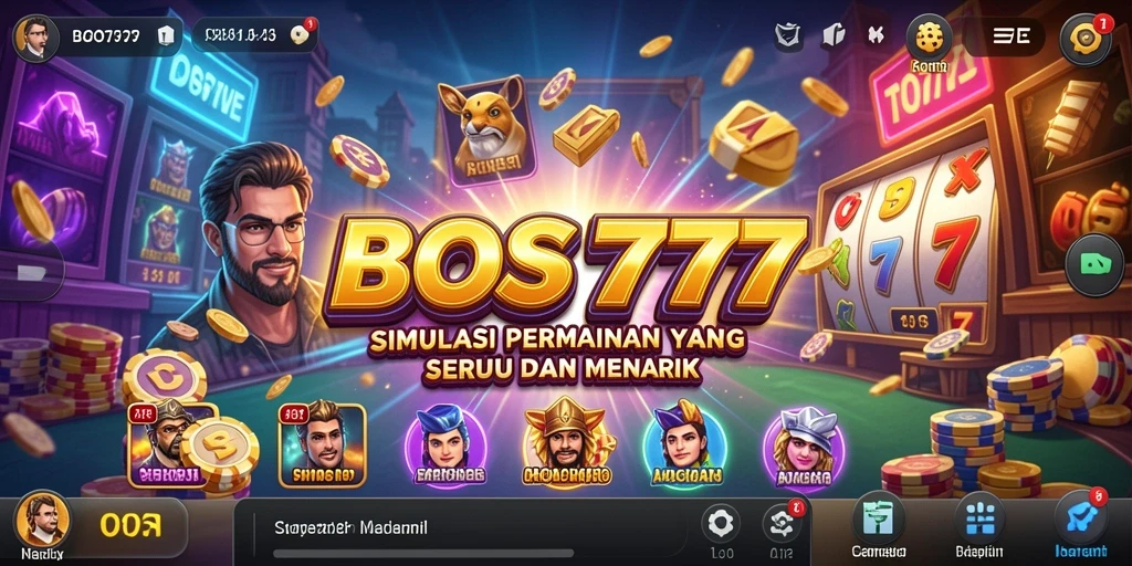Tangkapan layar utama BOS777 menampilkan gameplay simulasi yang menarik.