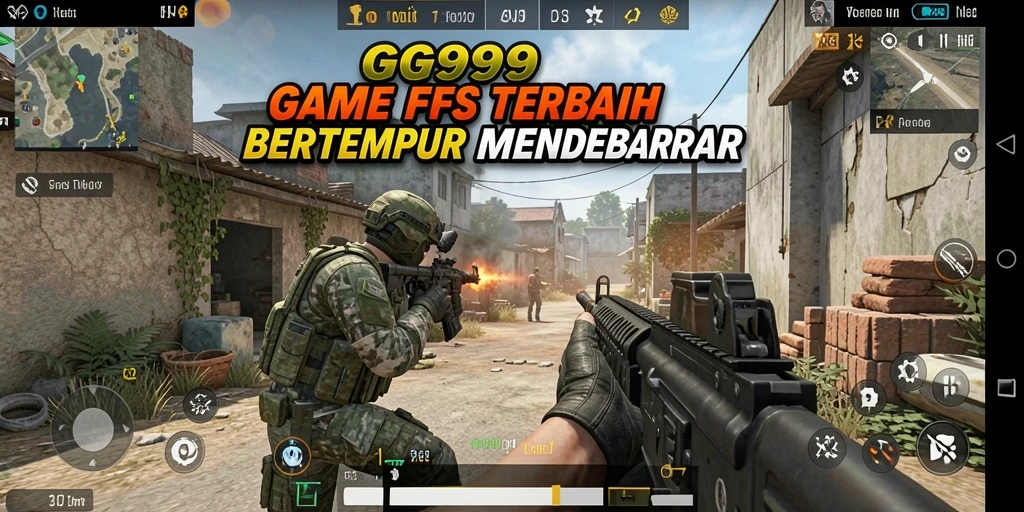 Tampilan gameplay GG999 yang menegangkan saat pertarungan sengit berlangsung.