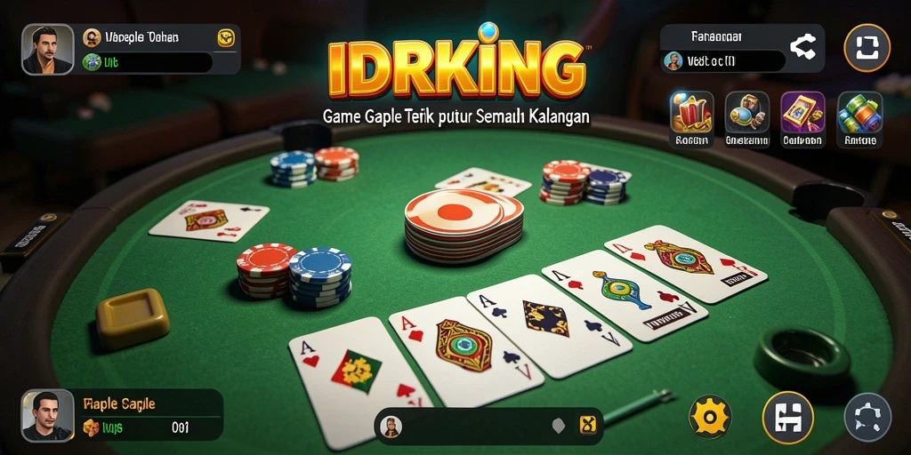Screenshot gameplay IDRKING menampilkan keseruan bermain Gaple.