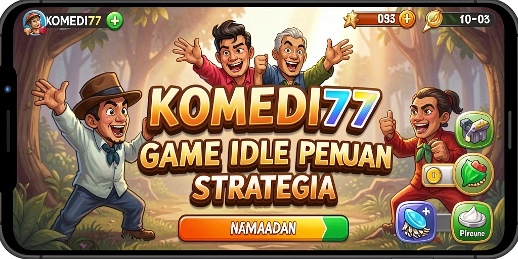 Tangkapan layar gameplay lucu dari KOMEDI77 yang menyenangkan.