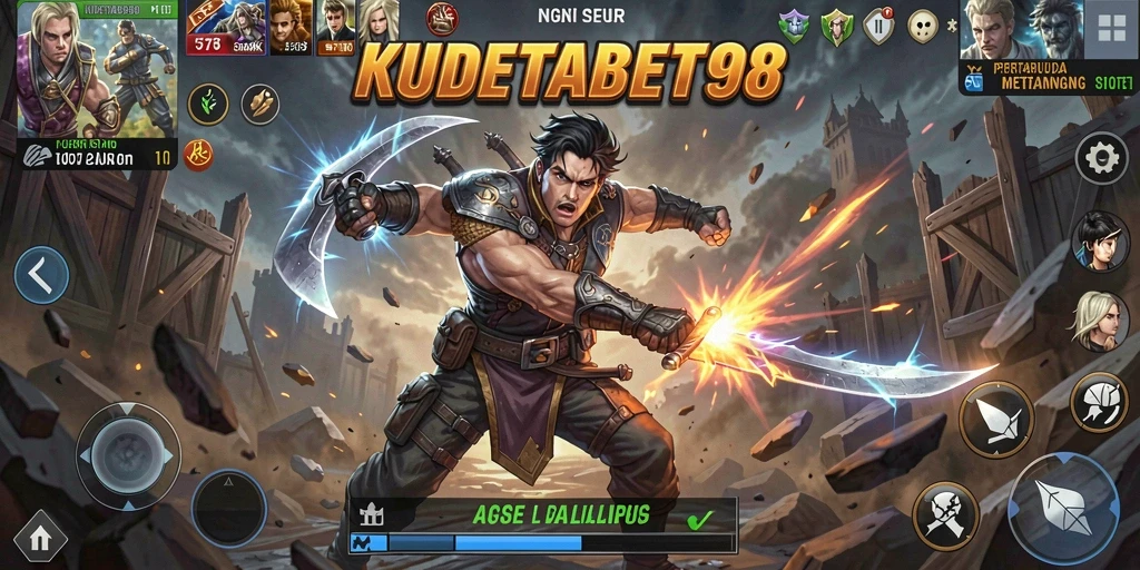 Tampilan aksi seru dalam KUDETABET98 yang memukau.