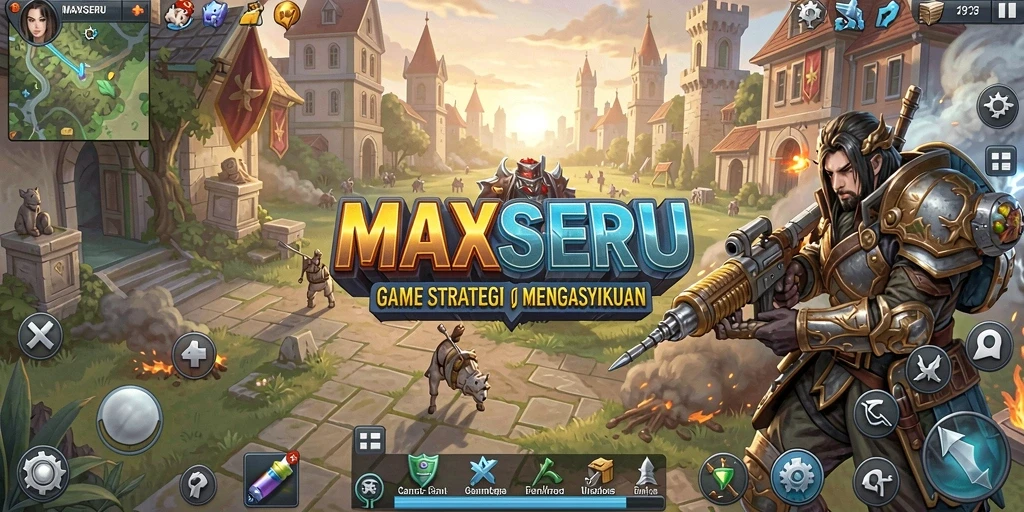 Gameplay MAXSERU yang seru dan strategis.