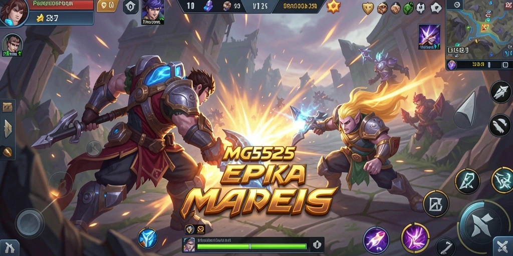 Screenshot MG525 menampilkan aksi seru dalam pertempuran MOBA.
