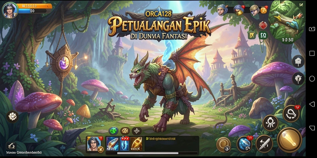 Tampilan gameplay RPG yang mendebarkan di ORCA128, penuh aksi dan petualangan.