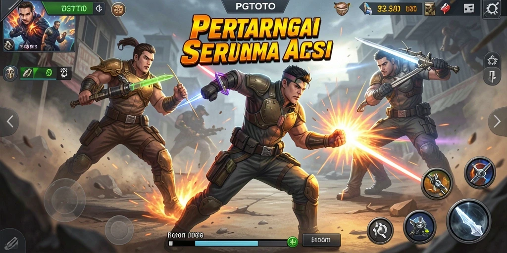 Tampilan seru PGTOTO dengan aksi bertempur yang mendebarkan.