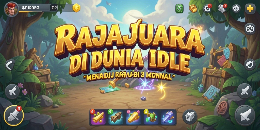 Gameplay menarik RAJAJUARA dengan elemen Idle yang memikat.