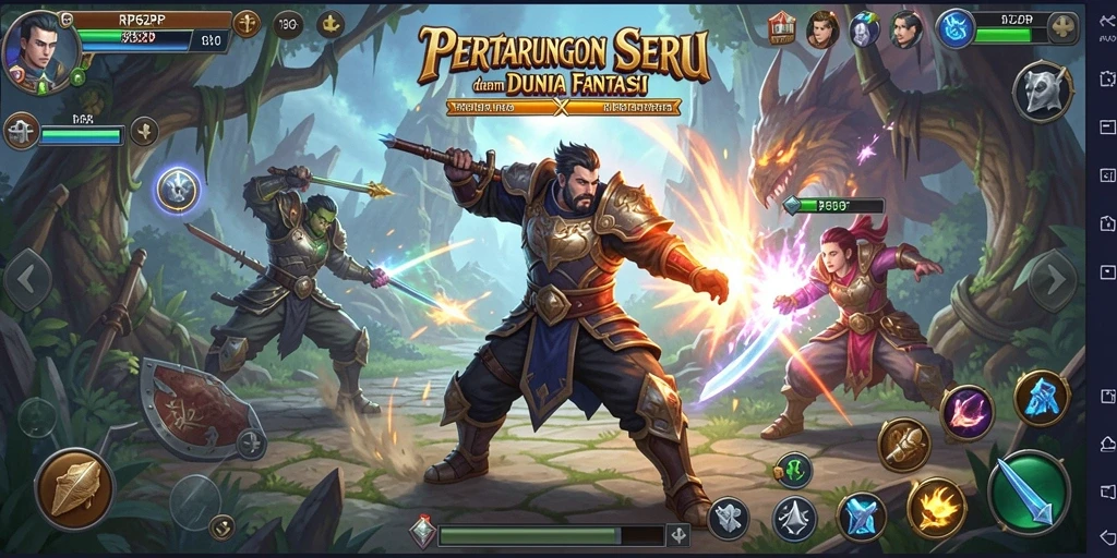 Screenshot gameplay RP62RP menampilkan aksi pertempuran yang mengasyikkan.