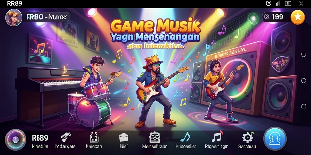 Gameplay mendebarkan RR89 yang menghadirkan musik interaktif dan seru.