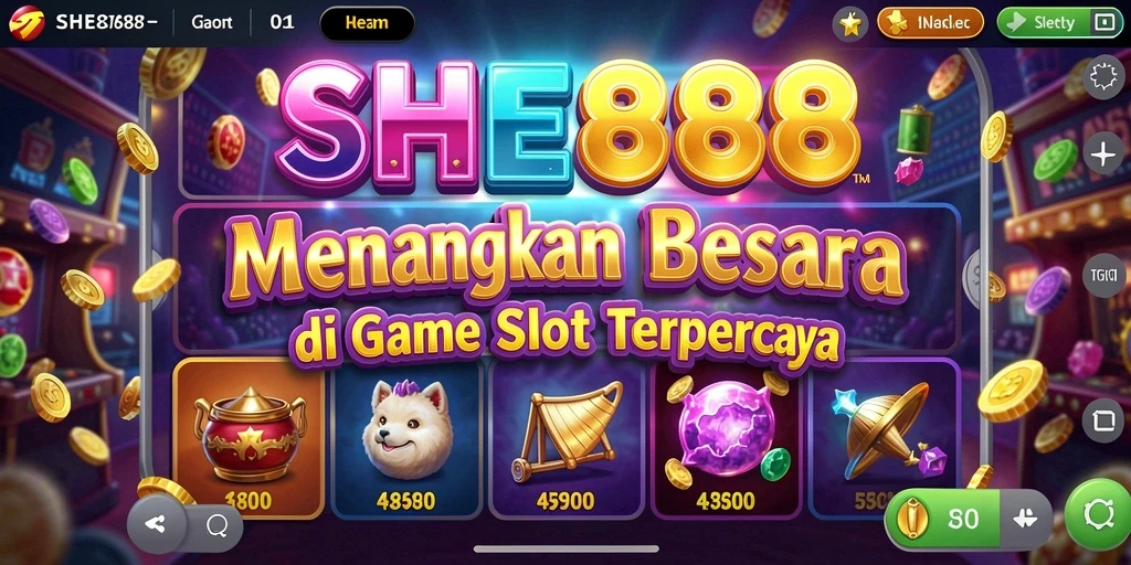 Gameplay seru dan menarik dari SHE888 saat memutar gulungan slot.