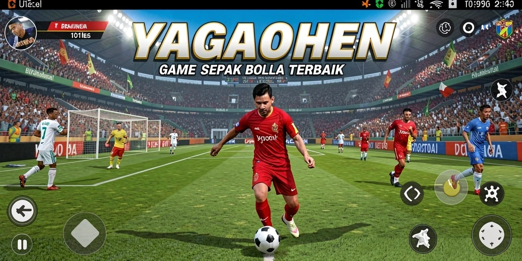 Gameplay sepak bola yang seru dan mendebarkan di YAGAOHEN.
