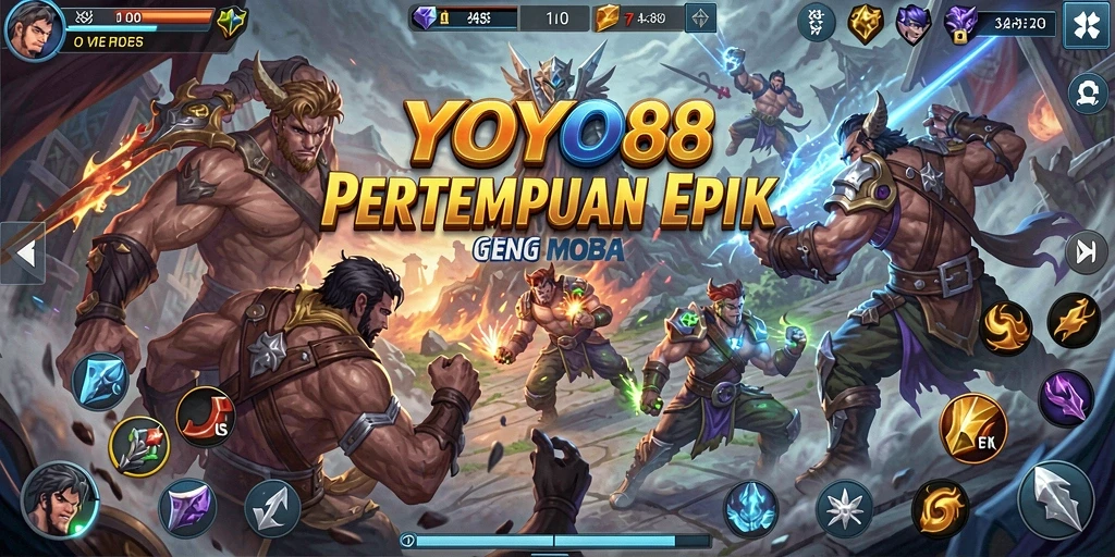 Pengalaman gameplay seru dalam pertempuran MOBA yang mendebarkan.